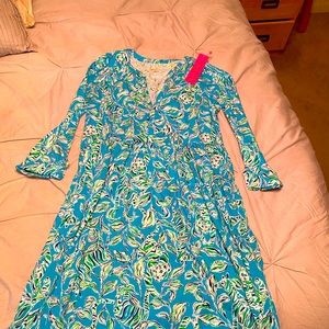 Lilly Pulitzer -Lorane Dress- Turquoise Oasis -Medium -NWT